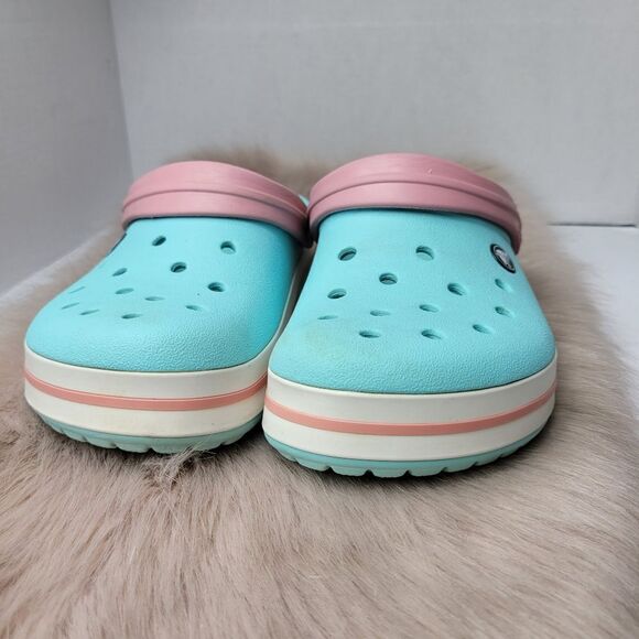 Crocs Cotton Candy Blue Slip On Waterproof Clogs  Shoes W7 M9 - Picture 2 of 9